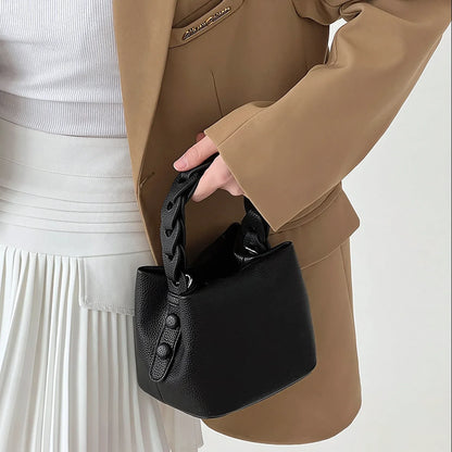 Whisper Soft - Braided Bucket Bag for Effortless Grace