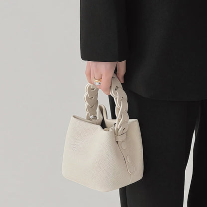 Whisper Soft - Braided Bucket Bag for Effortless Grace
