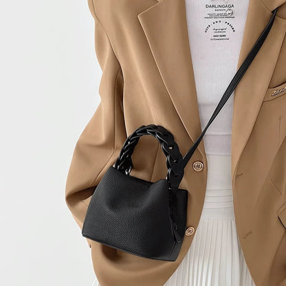 Whisper Soft - Braided Bucket Bag for Effortless Grace