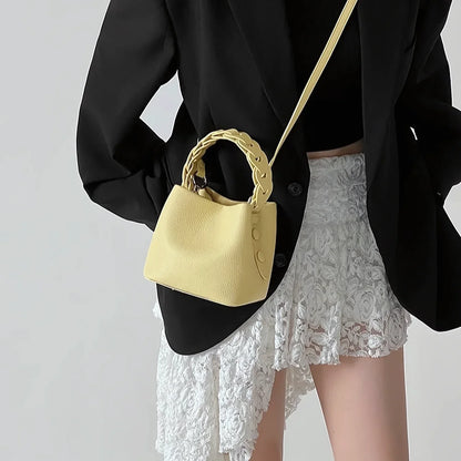 Whisper Soft - Braided Bucket Bag for Effortless Grace