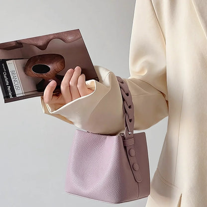 Whisper Soft - Braided Bucket Bag for Effortless Grace
