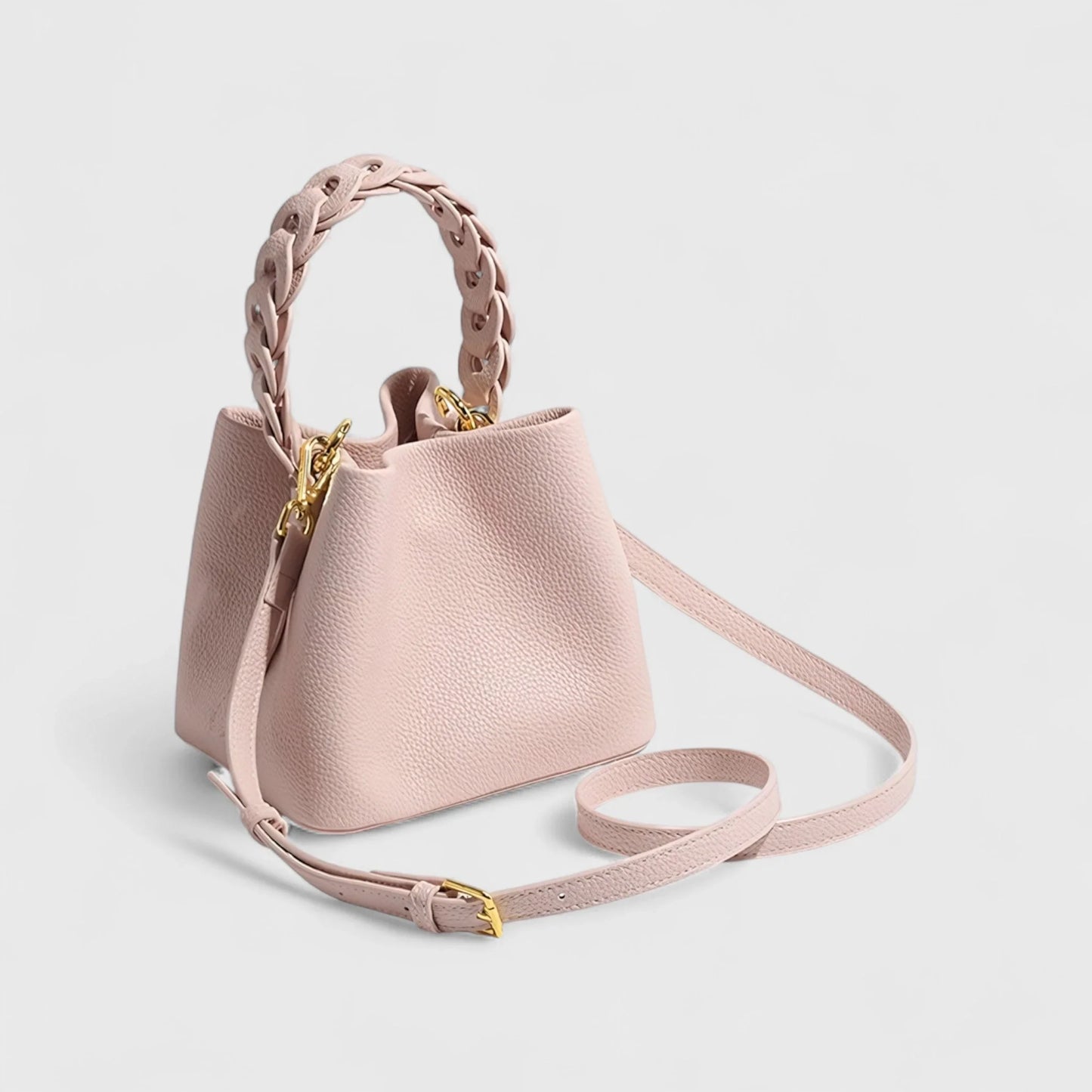 Whisper Soft - Braided Bucket Bag for Effortless Grace
