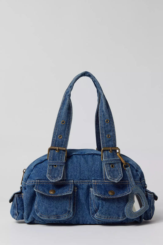 Vintage Denim Shoulder Bag
